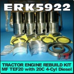 ERK5922 Rebuild Kit Massey Ferguson TEF20 Tractor with MF 20C 4Cyl Diesel Engine