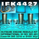 IFK4427 In-Frame Engine Rebuild Kit Case IH 385, 395, 3210 Tractor, and International IH 383, 385, 483 Tractor all with IH Neuss D155 3Cyl Diesel Engine