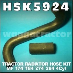 HSK5924 Radiator Hose Kit Massey Ferguson 174 274 Tractor & MF 184 284
