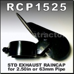 RCP1525 Std Exhaust Rain Cap Raincap 63mm ID for Allis Chalmers AC, JI Case, Ford, Fiat, International IH, John Deere JD, Zetor Tractor with 2.50in pipe