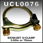 UCL0076 Exhaust Muffler U Clamp 76mm 3in Round Band Heavy Duty