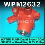 WPM2632 Water Pump David Brown 885 Tractor & Late 780 880 Tractor with 3Cyl Engine and 1V Pulley