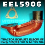 EEL5906 Exhaust Elbow Massey Ferguson 175 178 Tractor & MF 165 w RH Exhaust & Base Outlet