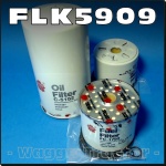 FLK5909 Oil Fuel Filter Kit Massey Ferguson MF 1105 1135 1200 1250 3080 3090 Tractor all with one spin-on oil filter