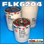 FLK6204 Oil Fuel Filter Kit Ford T Series Trader T4000 T4600 Truck, and Mazda T4000 T4600 Truck, all with Mazda TF 4.0L, and TM 4.6L 4-Cyl Diesel engine, when equipped with 77mm OD spin-on fuel filter and spin-on bypass 