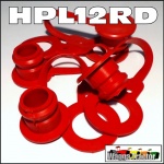 HPL12RD 4x Red Hydraulic Coupler Dust Plugs for Remotes - ISO 1/2in type