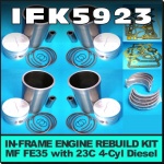 IFK5923 Rebuild Kit Massey Ferguson 35 Tractor w MF 23C 4Cyl Diesel Engine IFK