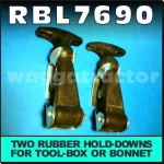 RBL7690 2x Rubber Hold Downs Tractor Truck Bonnet Battery & Tool Box 64mm