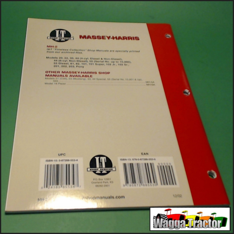 Massey Harris 201 202 203 Tractor Parts List Manual MH 