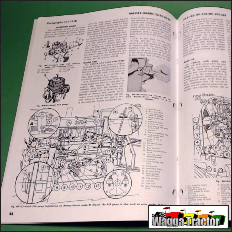 Massey Harris Tractor Parts Manual 55 55K Tractor MH-P-55 55K 